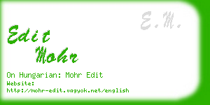 edit mohr business card